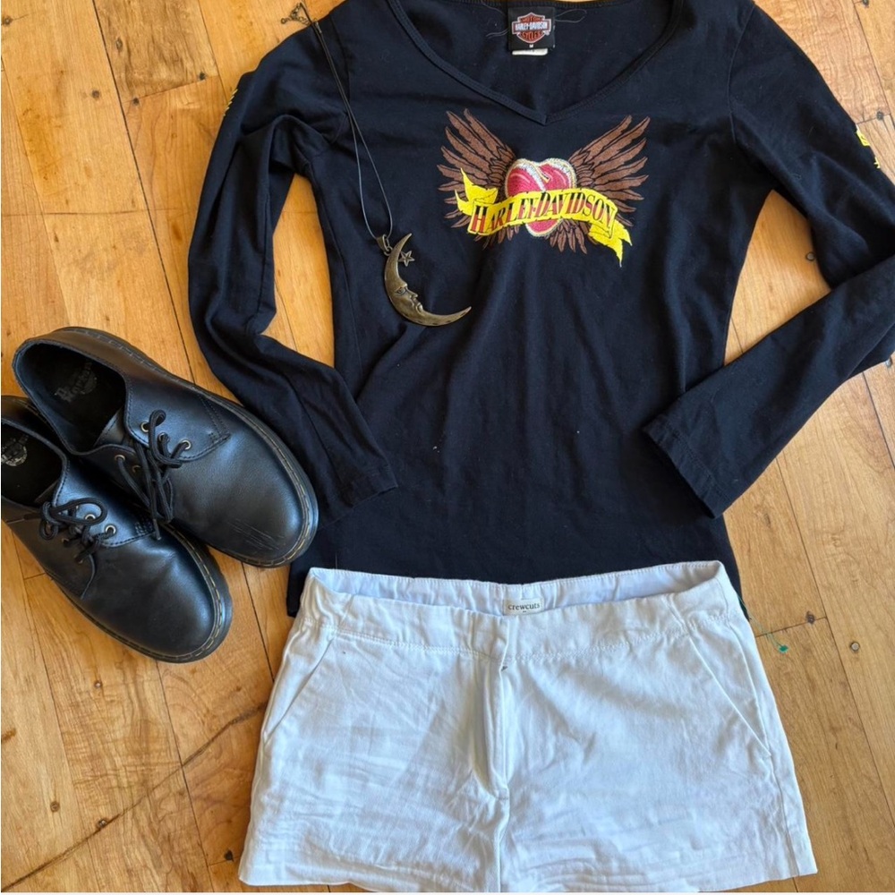 Harley-Davidson Black Long Sleeve Tee with Vibrant Graphic